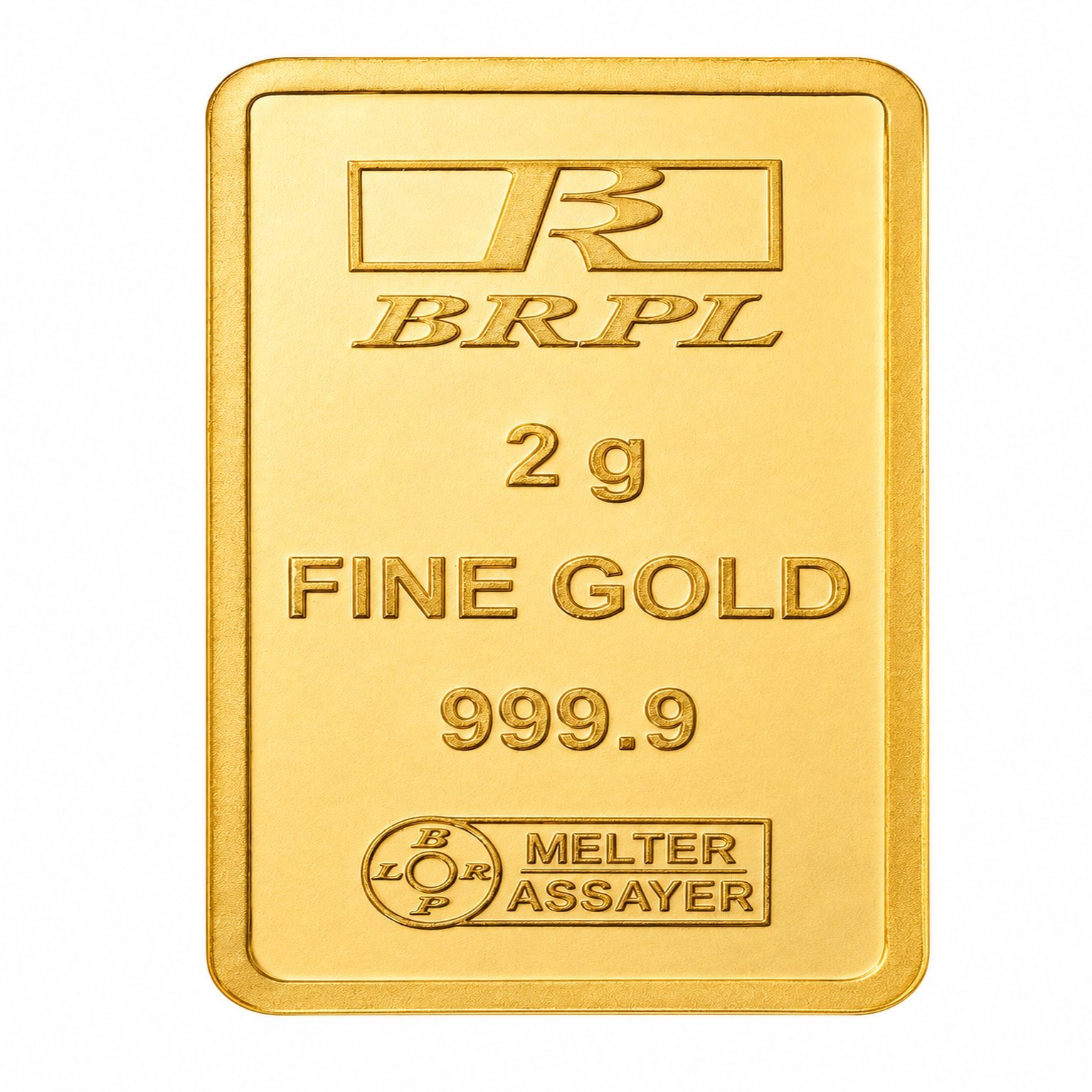 BRPL Fine Gold Bar - 2g  999.9+ purest