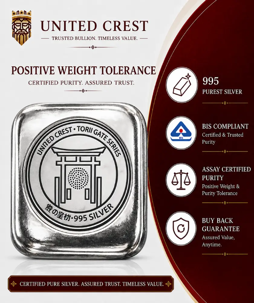 Torii Gate Silver Cast Bar – 995+ Pure Silver (50g)