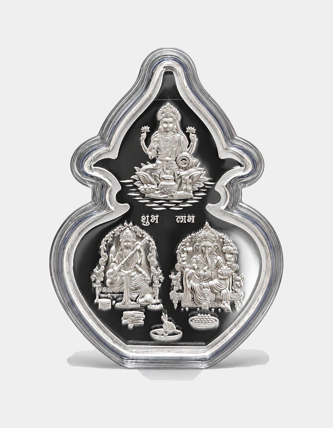 Laxmi Ganesh Kalash shaped coin - 999 Pure Silver (10g)