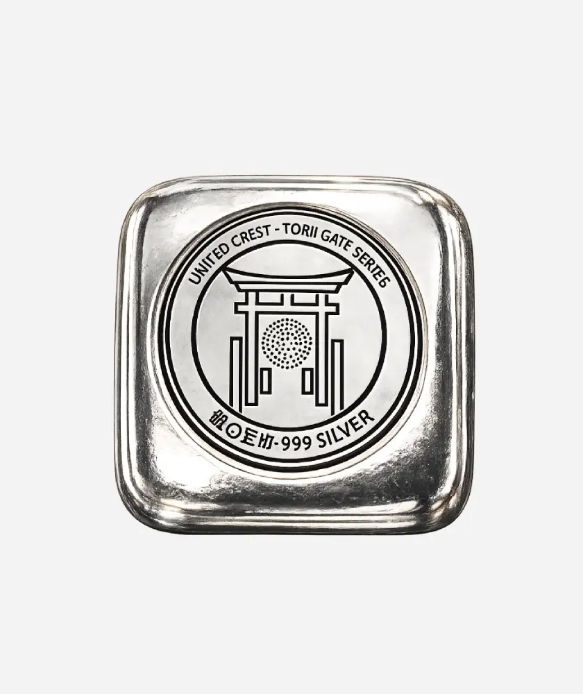 Torii Gate Silver Cast Bar – 995+ Pure Silver (50g)
